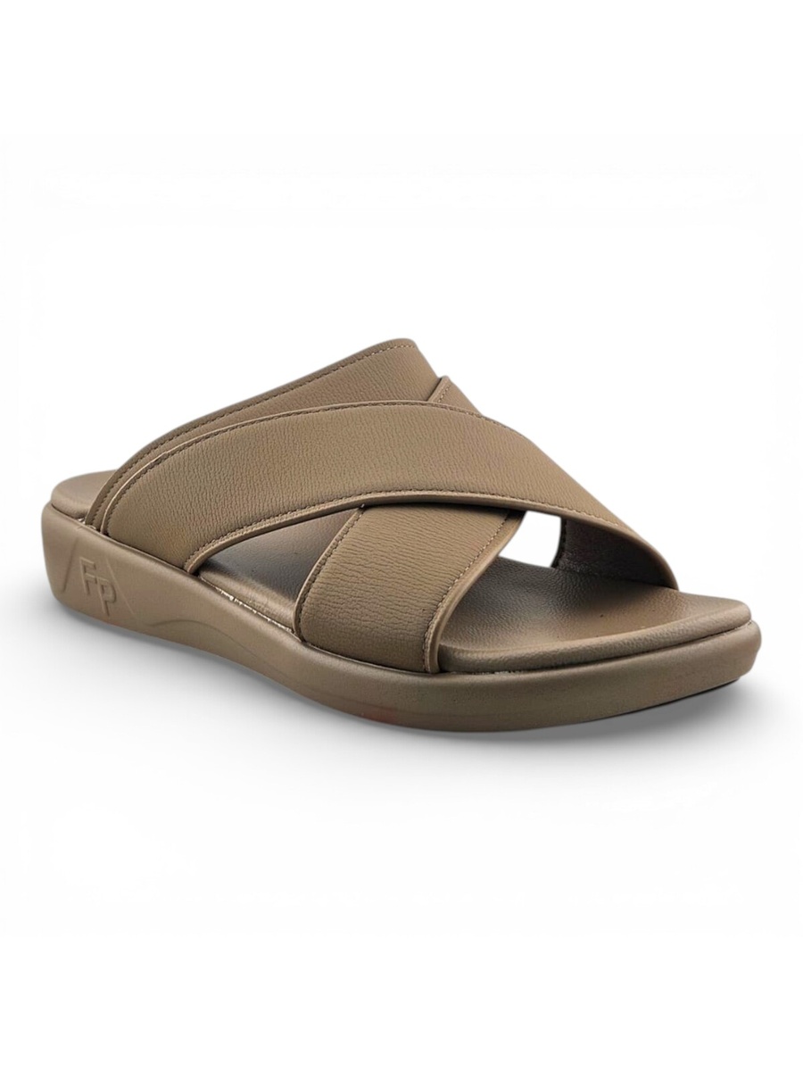 Men Khaki Comfort Slide Sandals