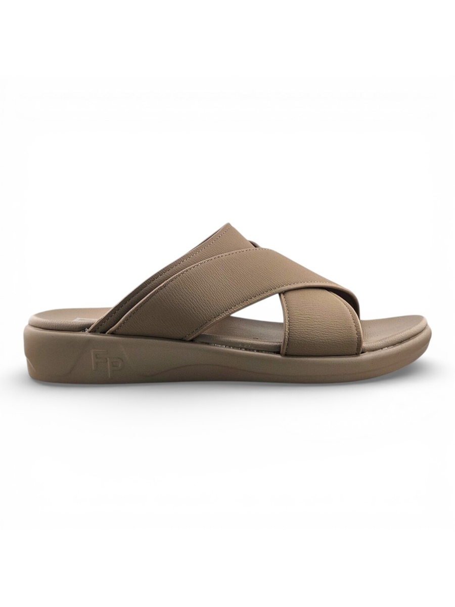 Men Khaki Comfort Slide Sandals
