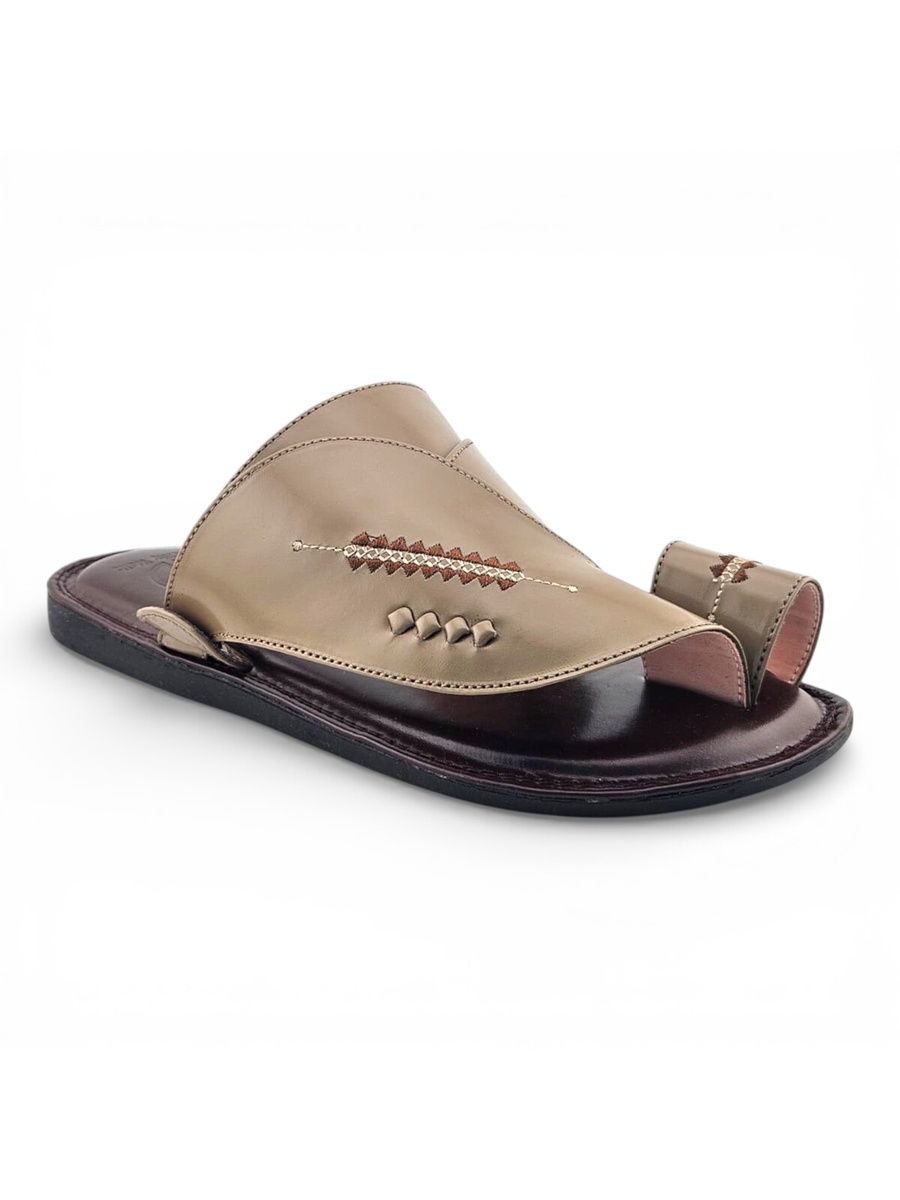 Men Beige Arabic Sandals Traditional and Stylish Thobe Footwear