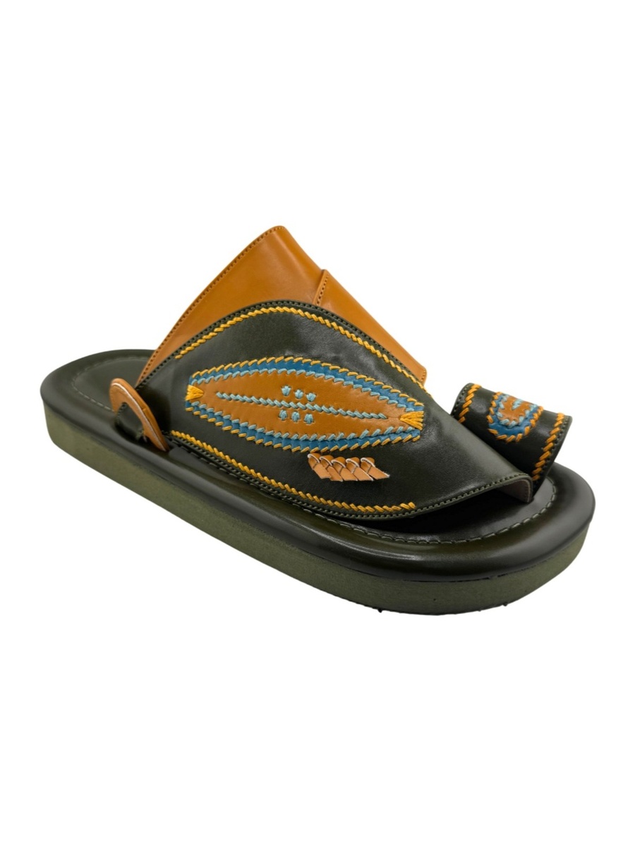 Men Multi-Color Embroidered Arabic Sandals
