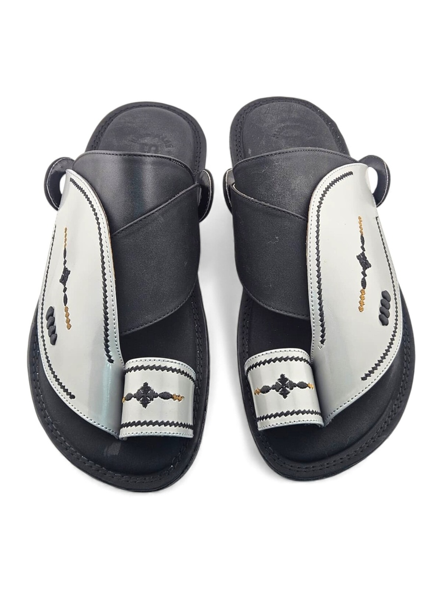 Men Silver Arabic Sandals 