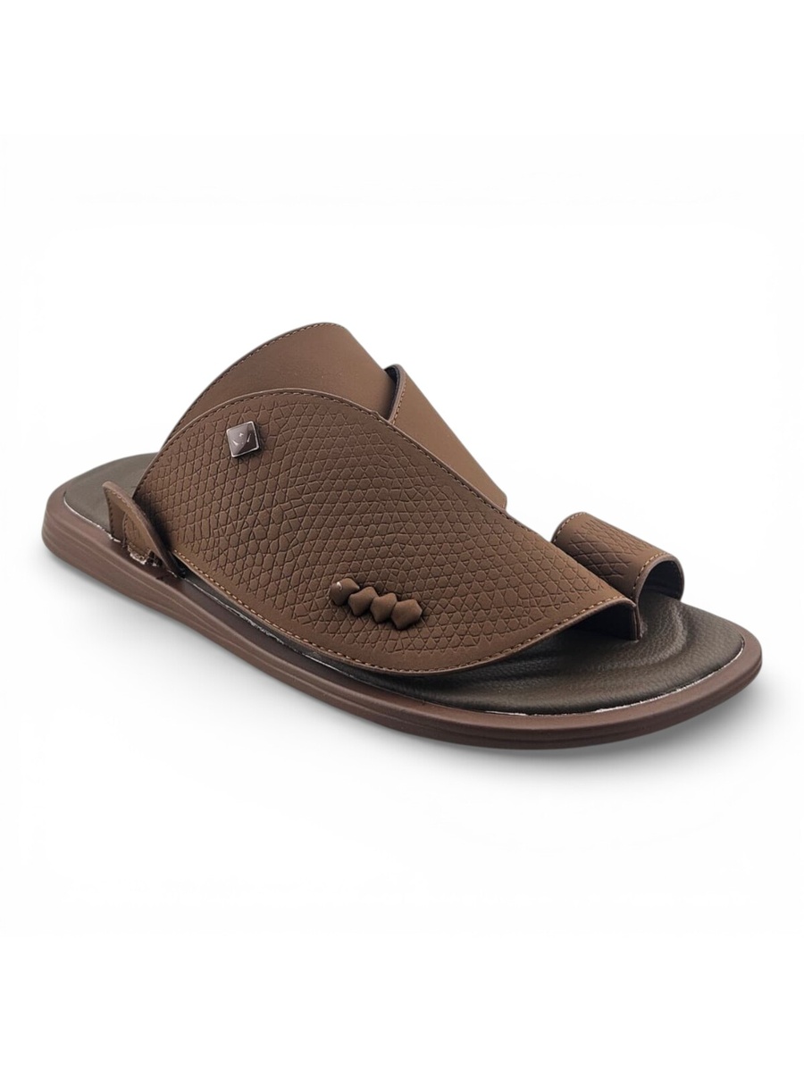 Men Brown Textured Casual Sandals for Style