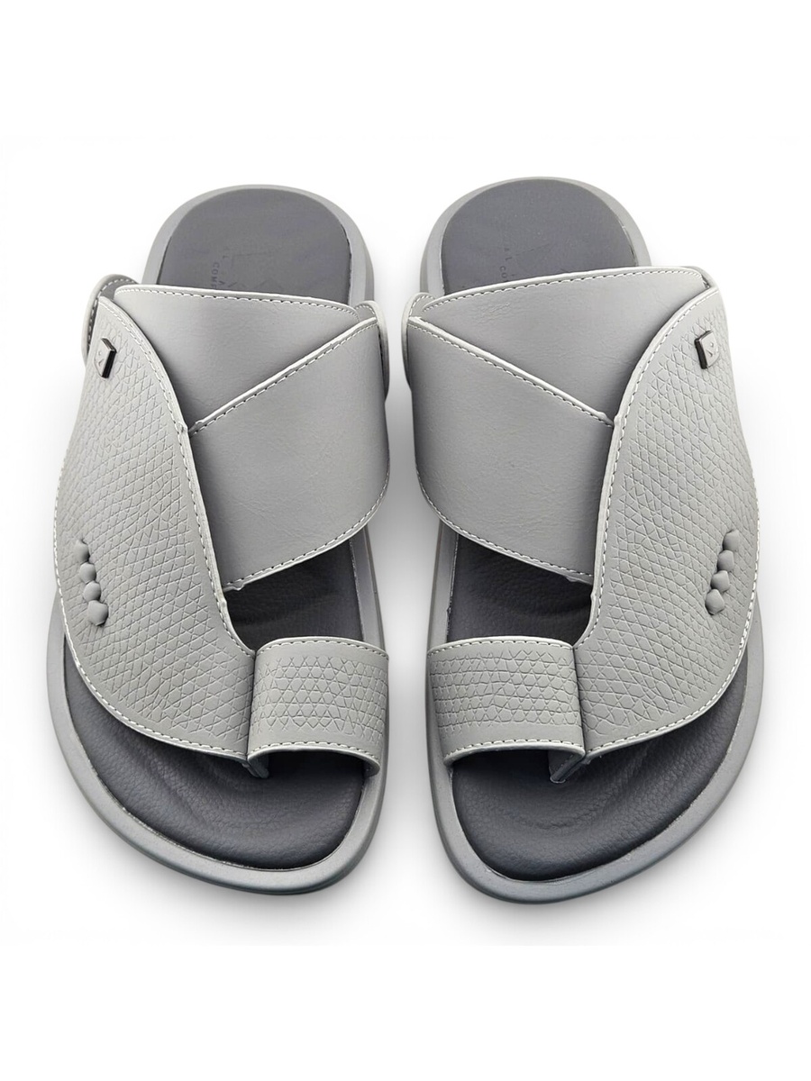 Men Grey Casual Comfort Sandals - Slip-On Design
