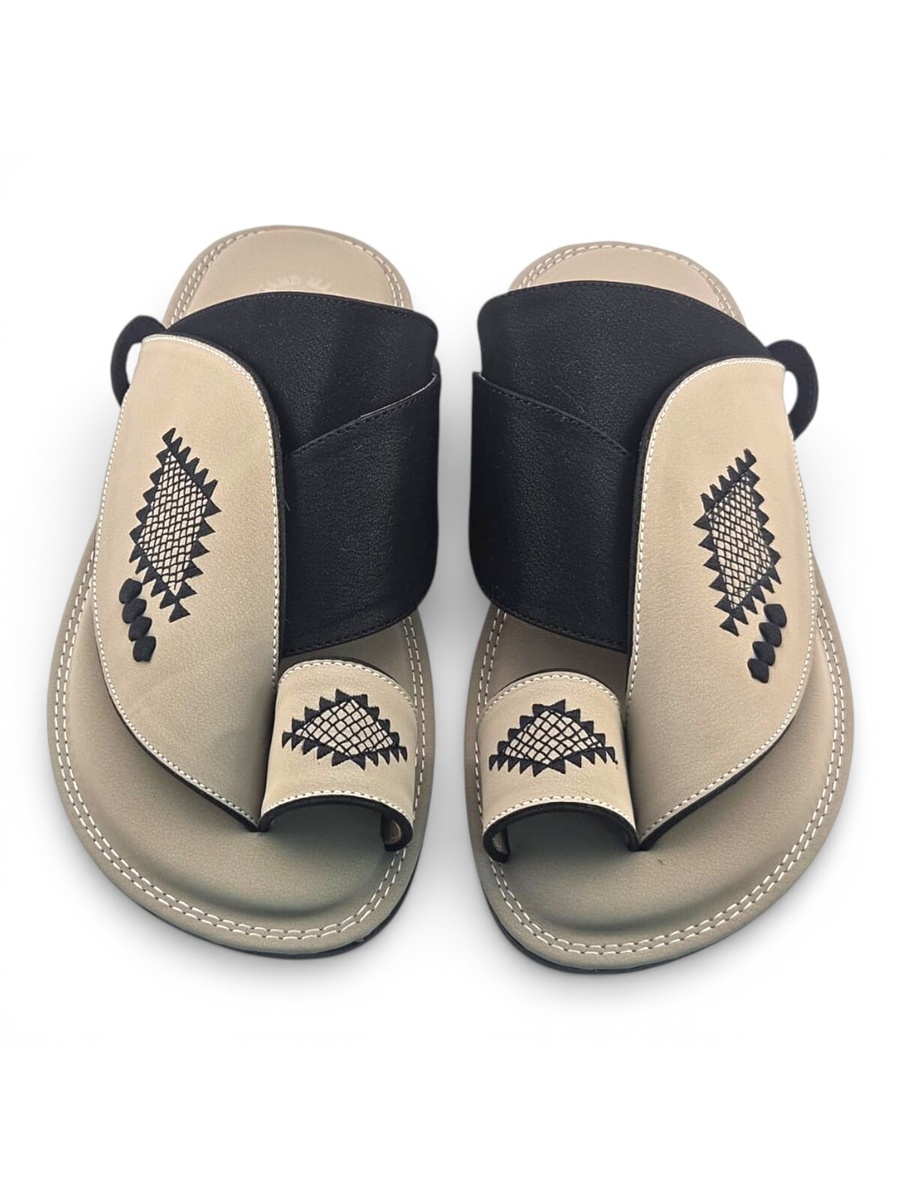 Men Silver Arabic Sandals - Traditional and Elegant Footwear