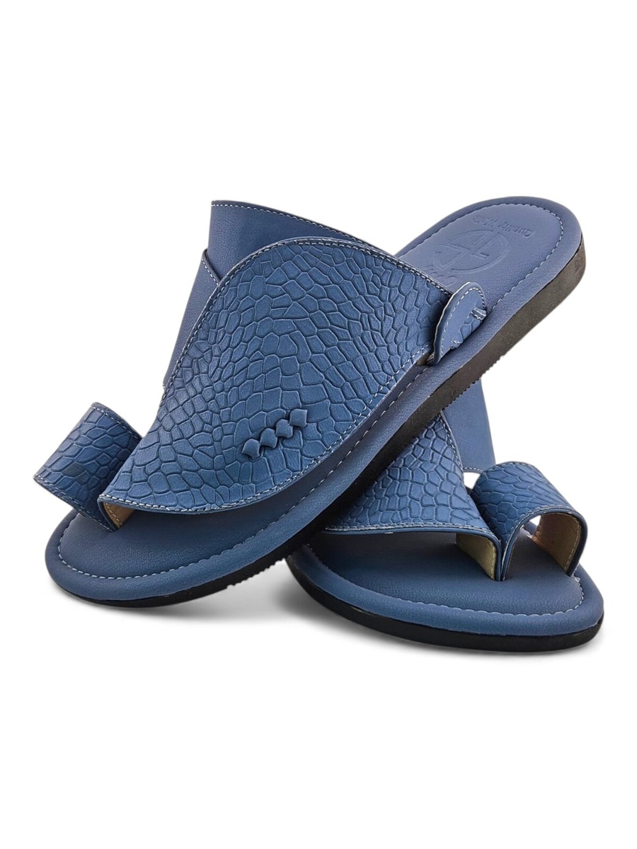Men Blue Arabic Sandals Slippers