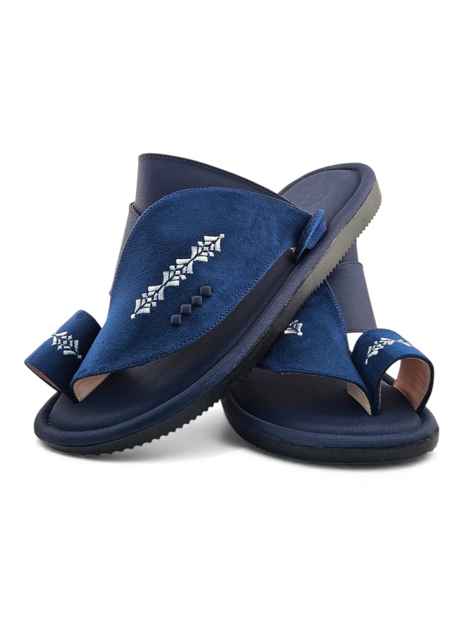 Men Blue Arabic Sandals - Traditional Comfort Thongs