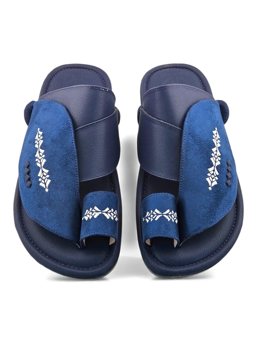 Men Blue Arabic Sandals - Traditional Comfort Thongs