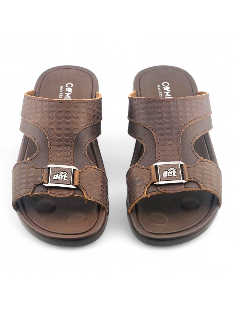 Men Brown Comfort Casual Sandals - Everyday Slip-On Style