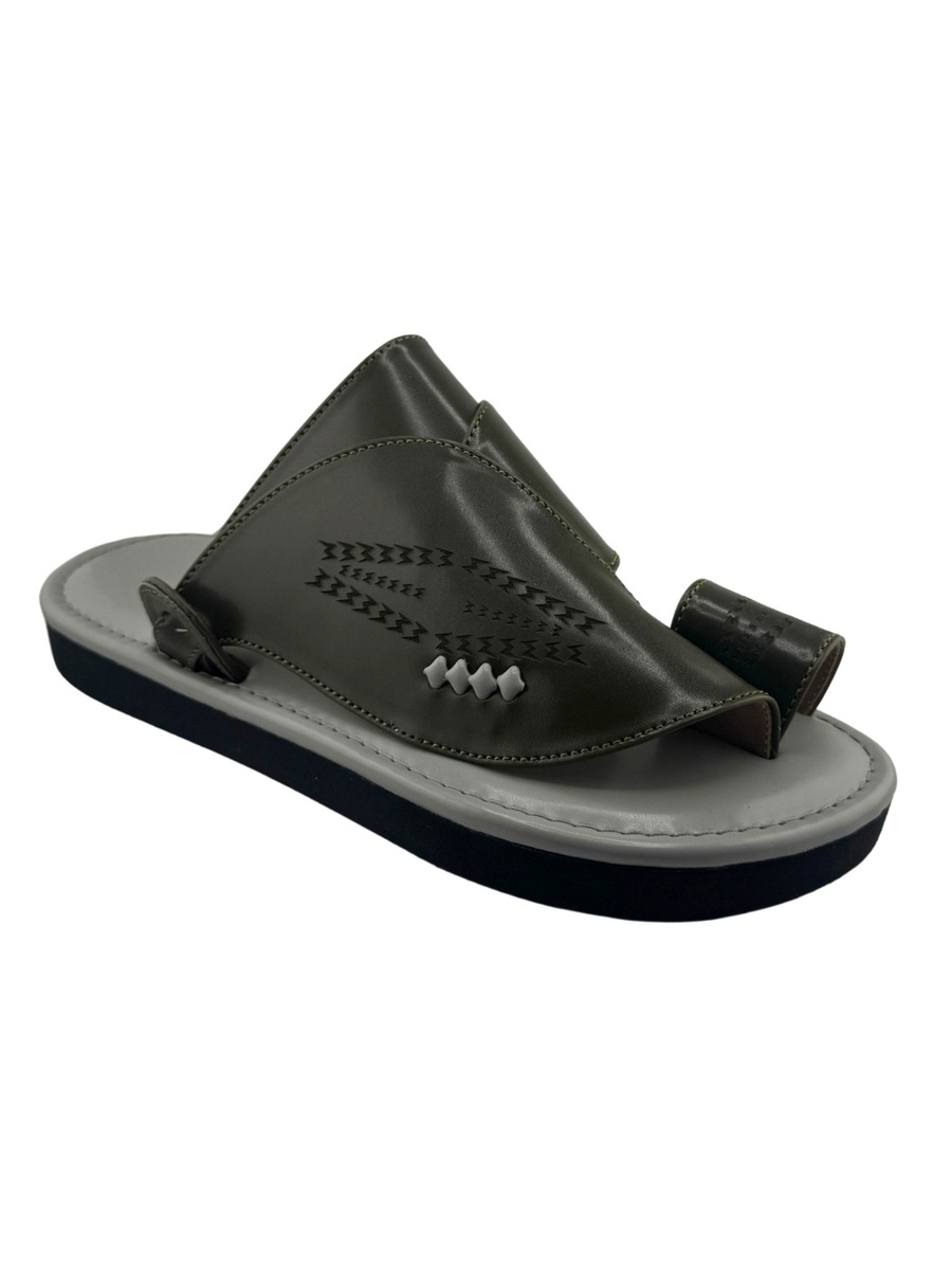 Men Green Arabic Sandals - Traditional Comfort