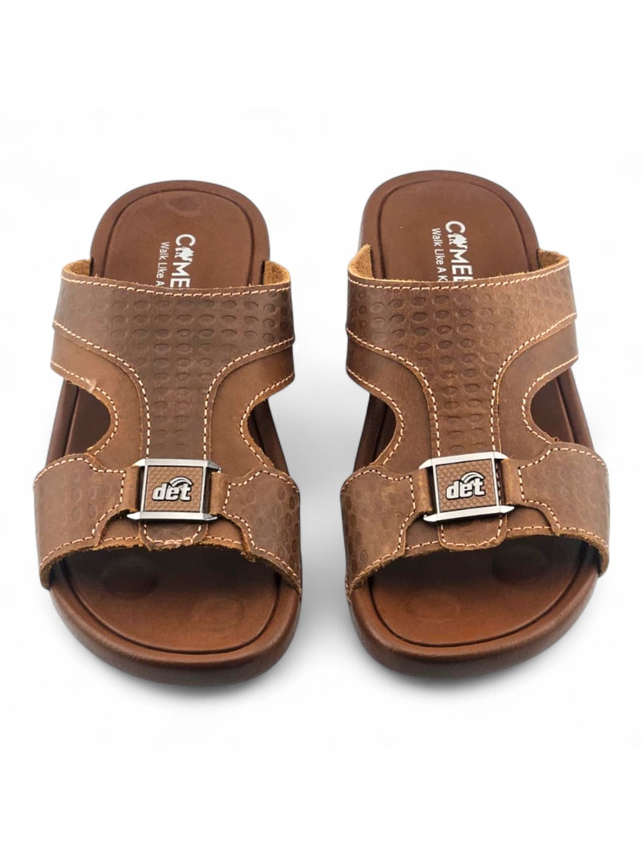 Men Classic Brown Leather Comfort Sandals