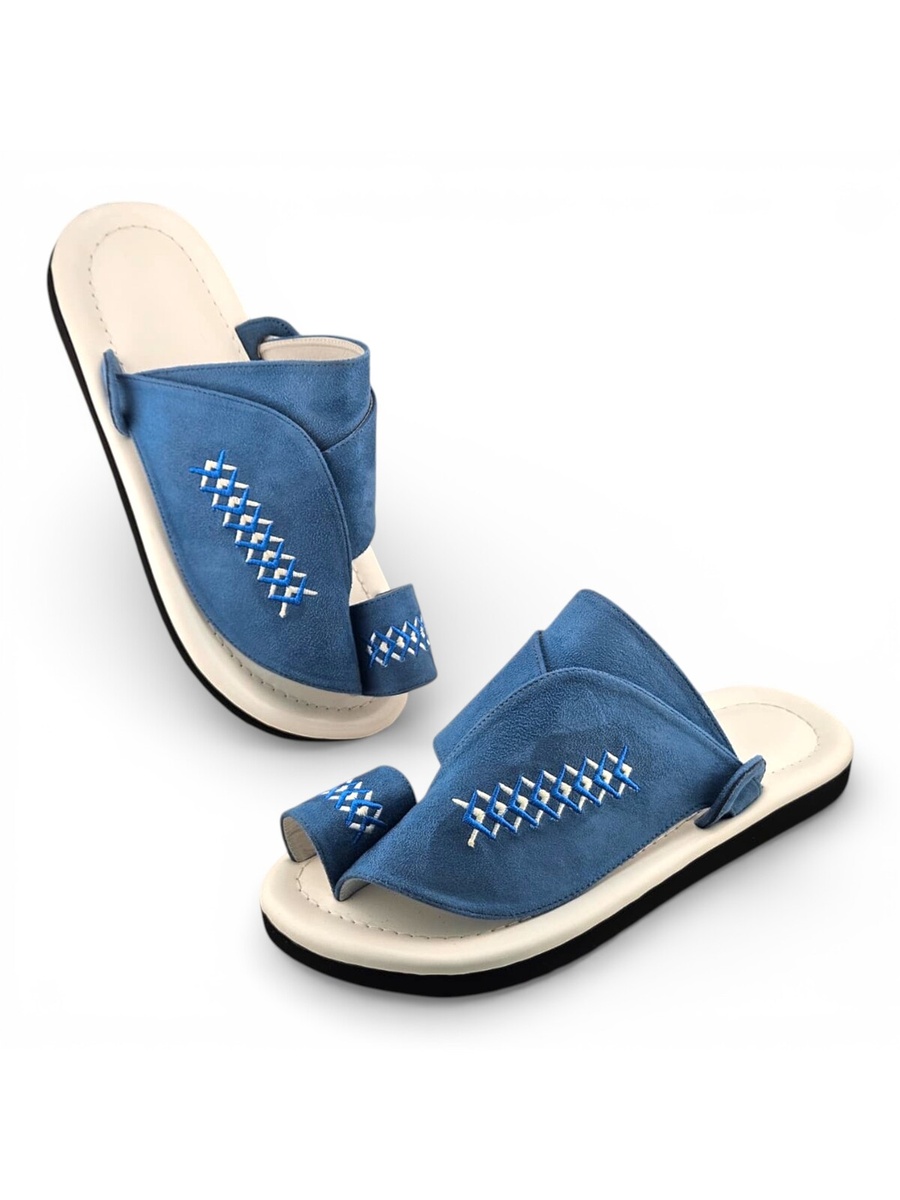 Multi-Color Embroidered Casual Sandals
