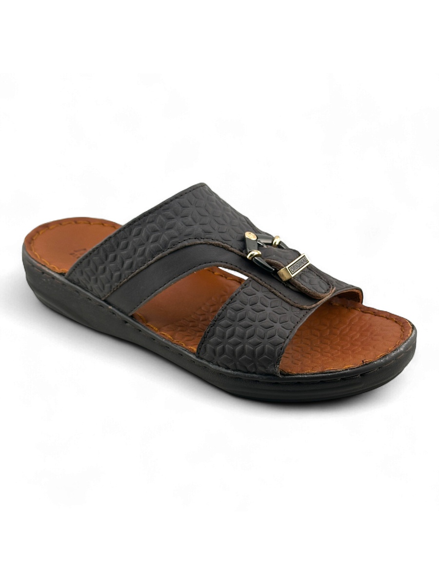Men Brown Leather Casual Sandals