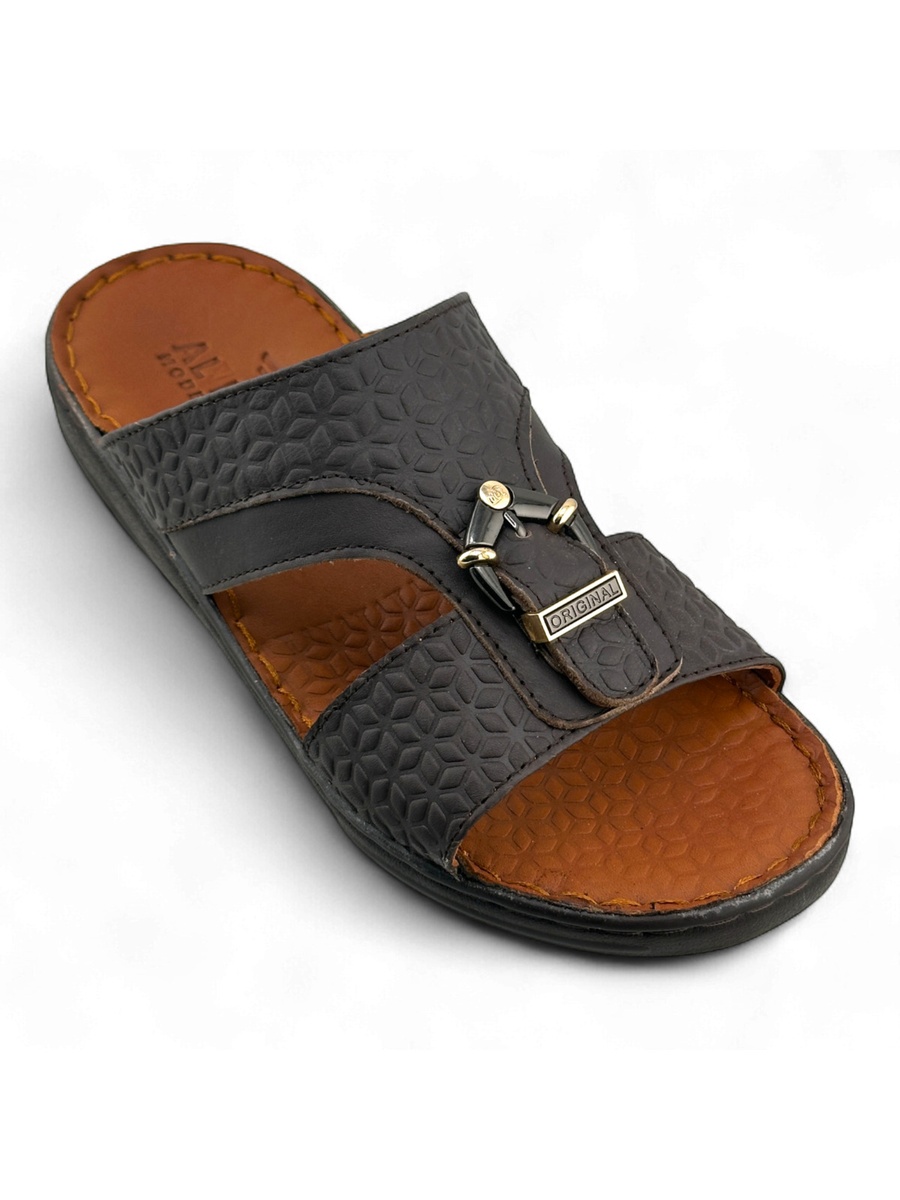 Men Brown Leather Casual Sandals