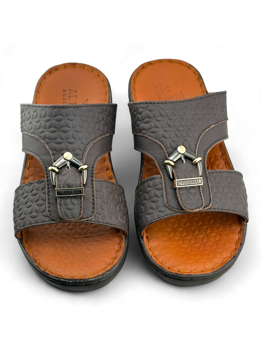 Men Brown Leather Casual Sandals