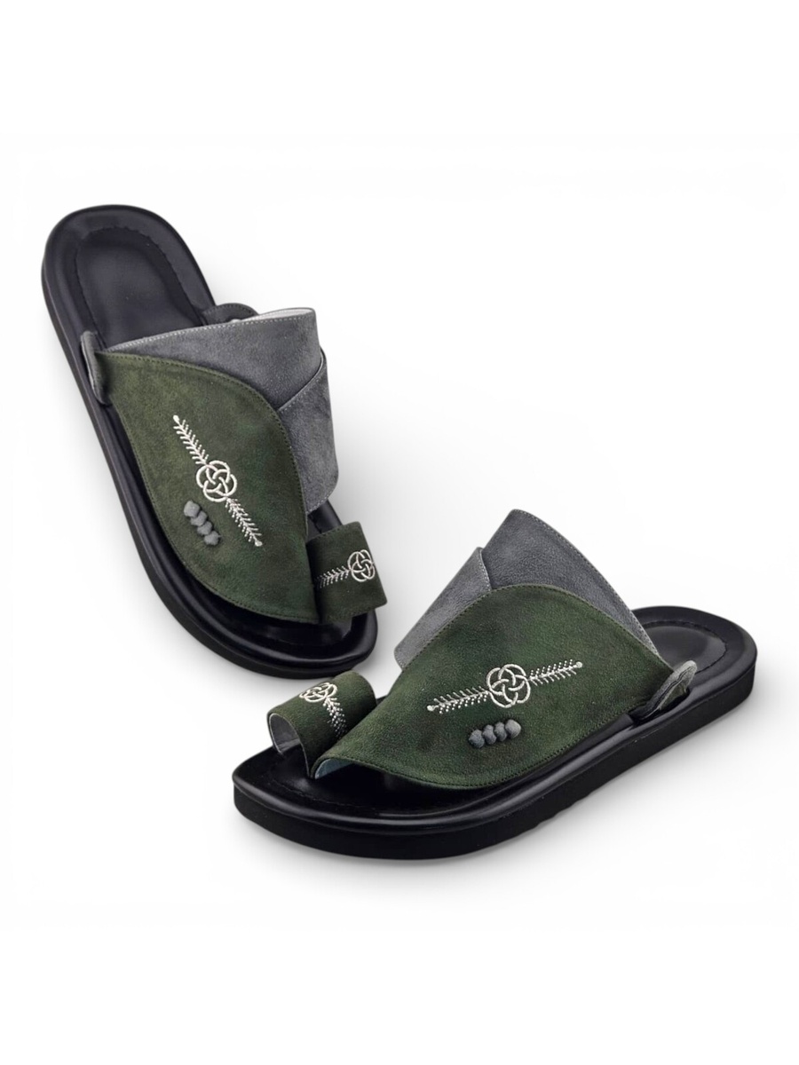 Multi-Color Embroidered Casual Sandals