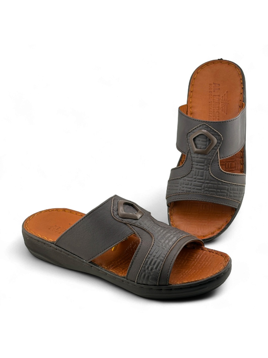 Men Classic Brown Leather Sandals