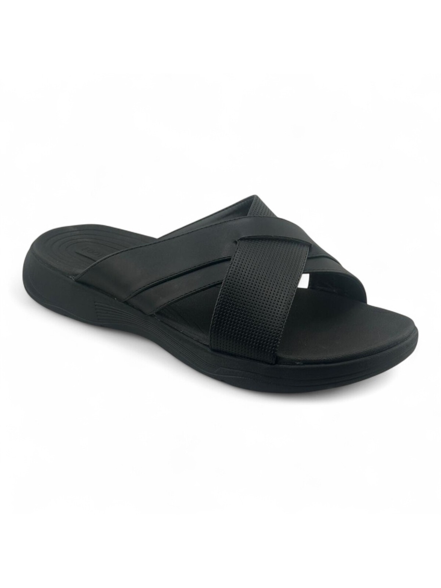 Black Men Slip-On Casual Sandals