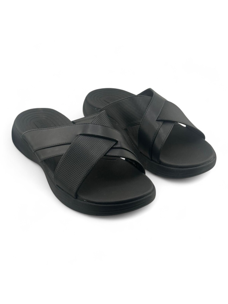 Black Men Slip-On Casual Sandals