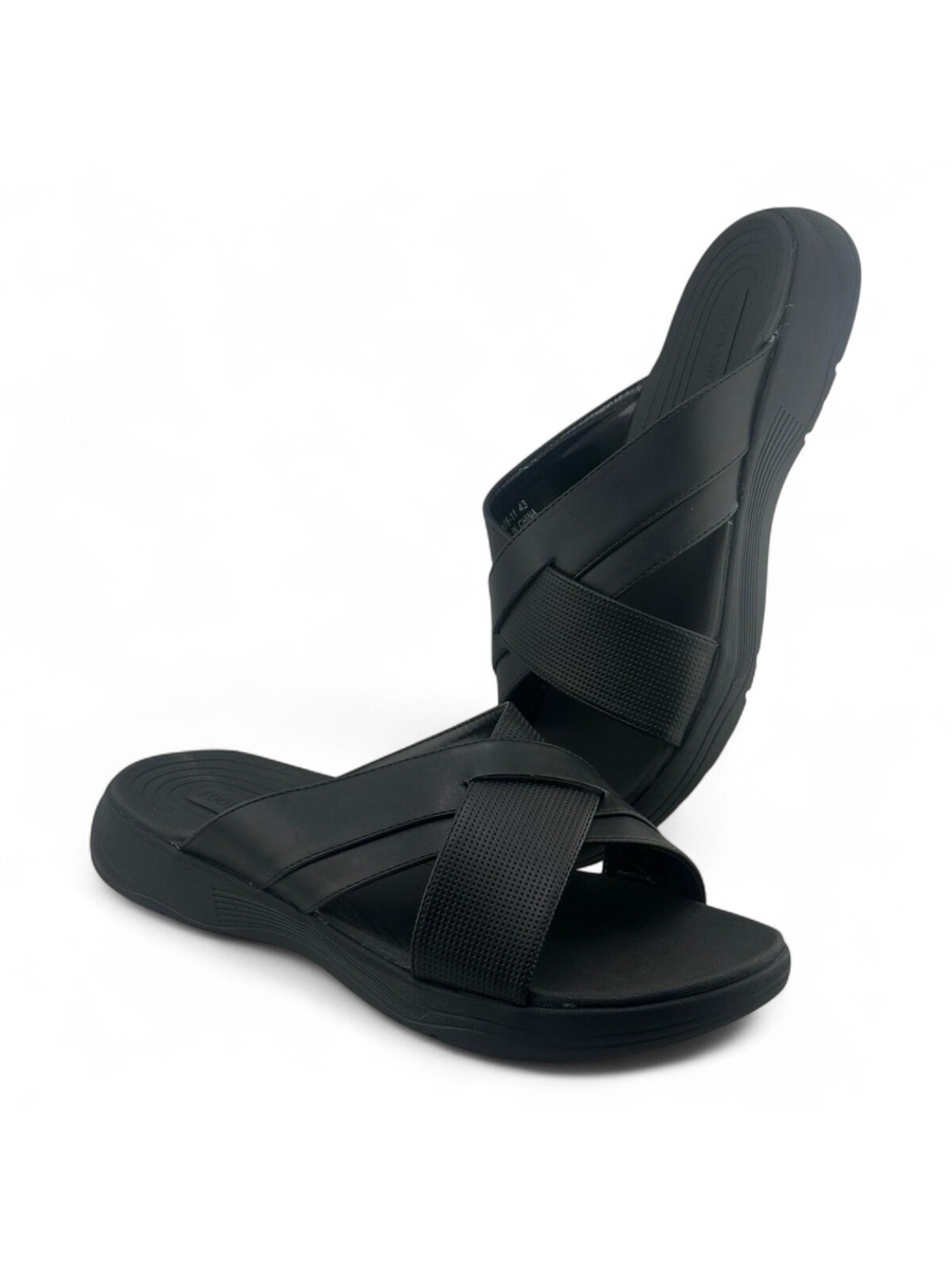 Black Men Slip-On Casual Sandals