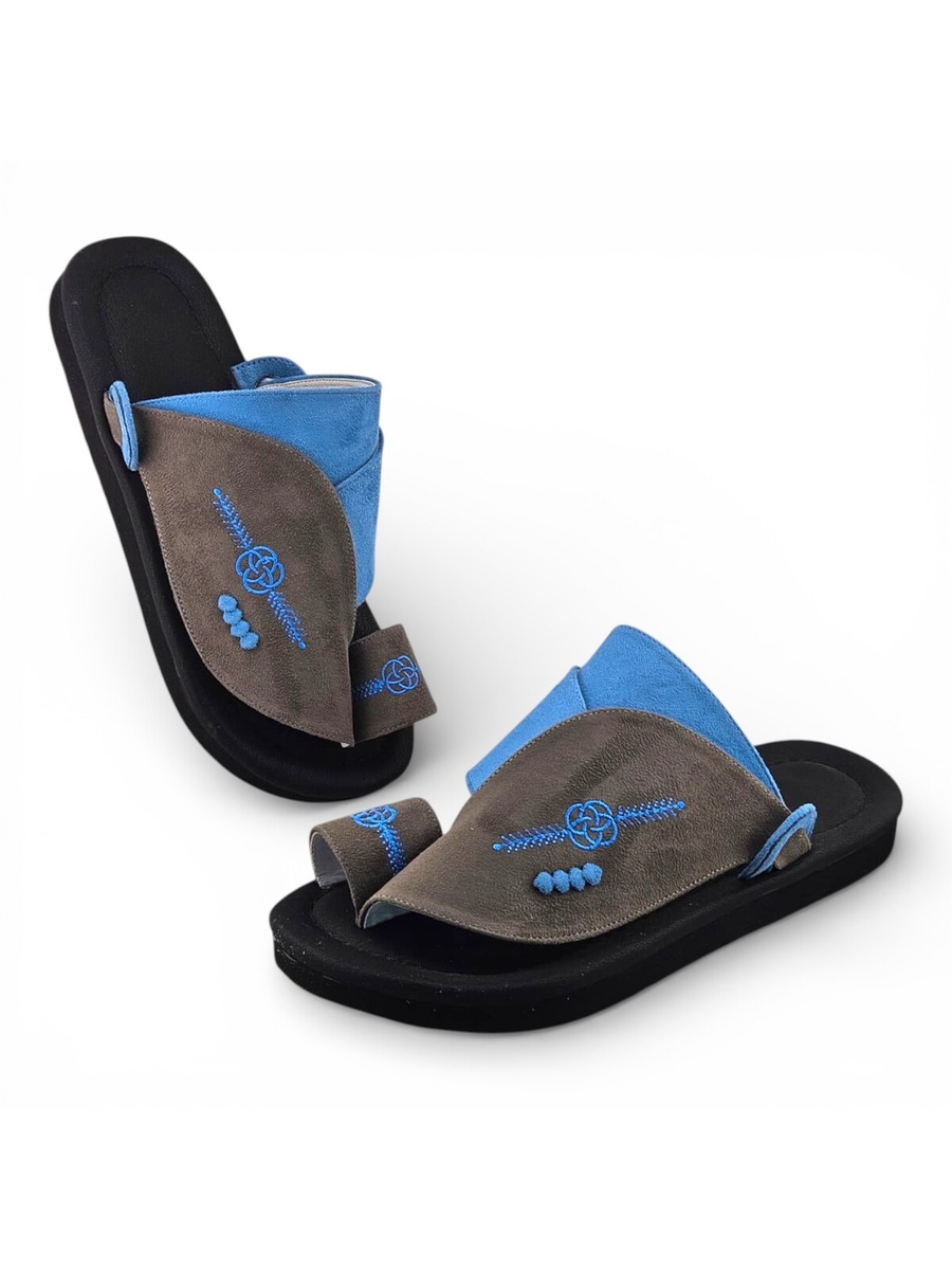 Multi-Color Embroidered Casual Sandals