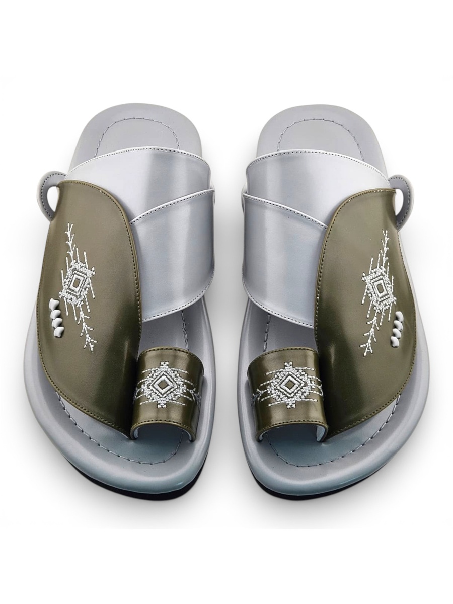 Multi-Color Embroidered Casual Sandals