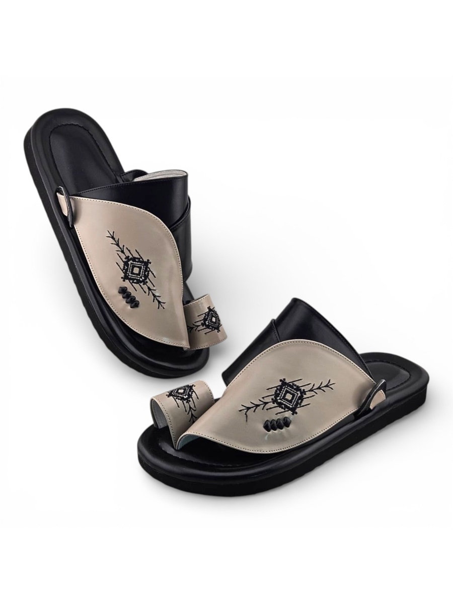 Multi-Color Embroidered Casual Sandals