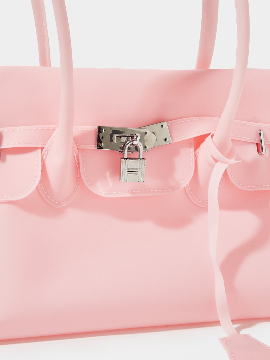 Pink Flap Jelly Shoulder Bag