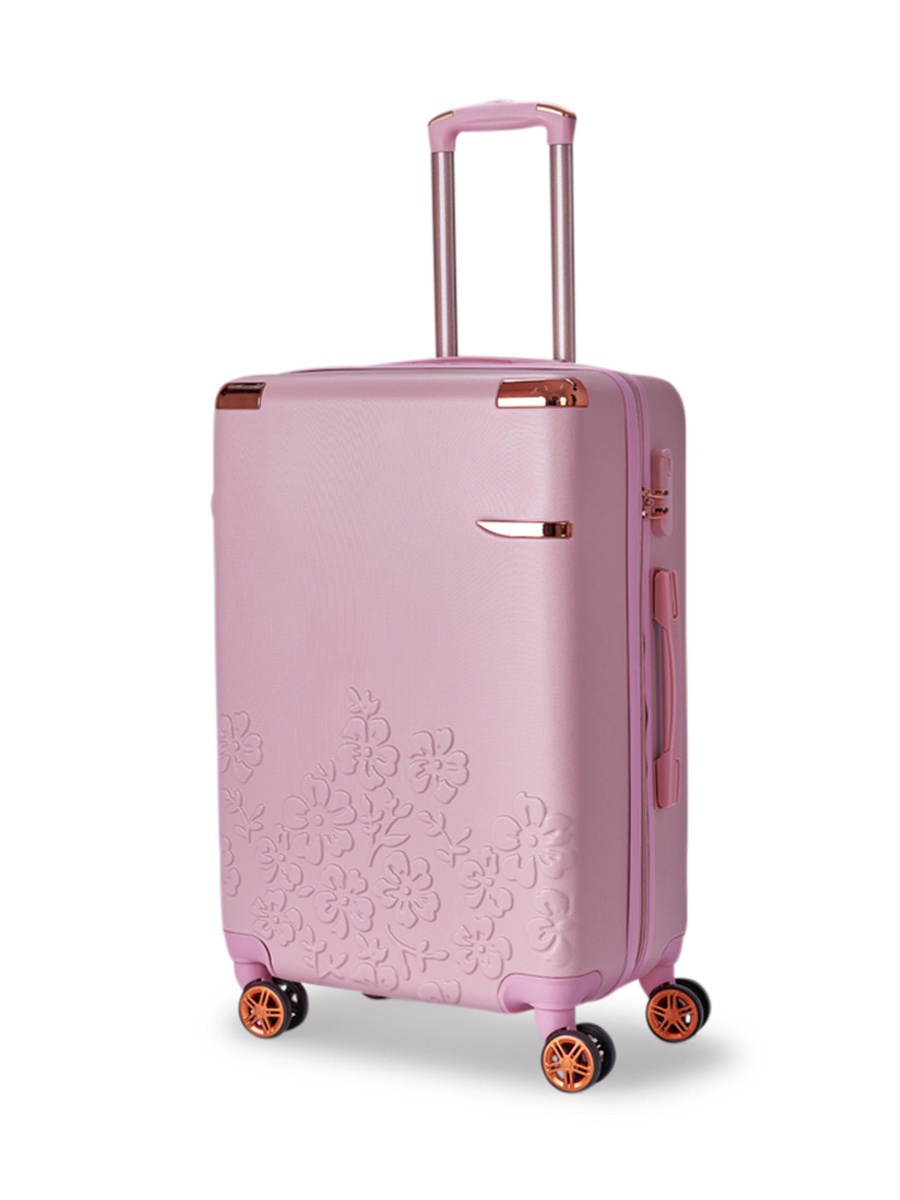 5-Piece Luggage Set with Spinner Wheels, Pink