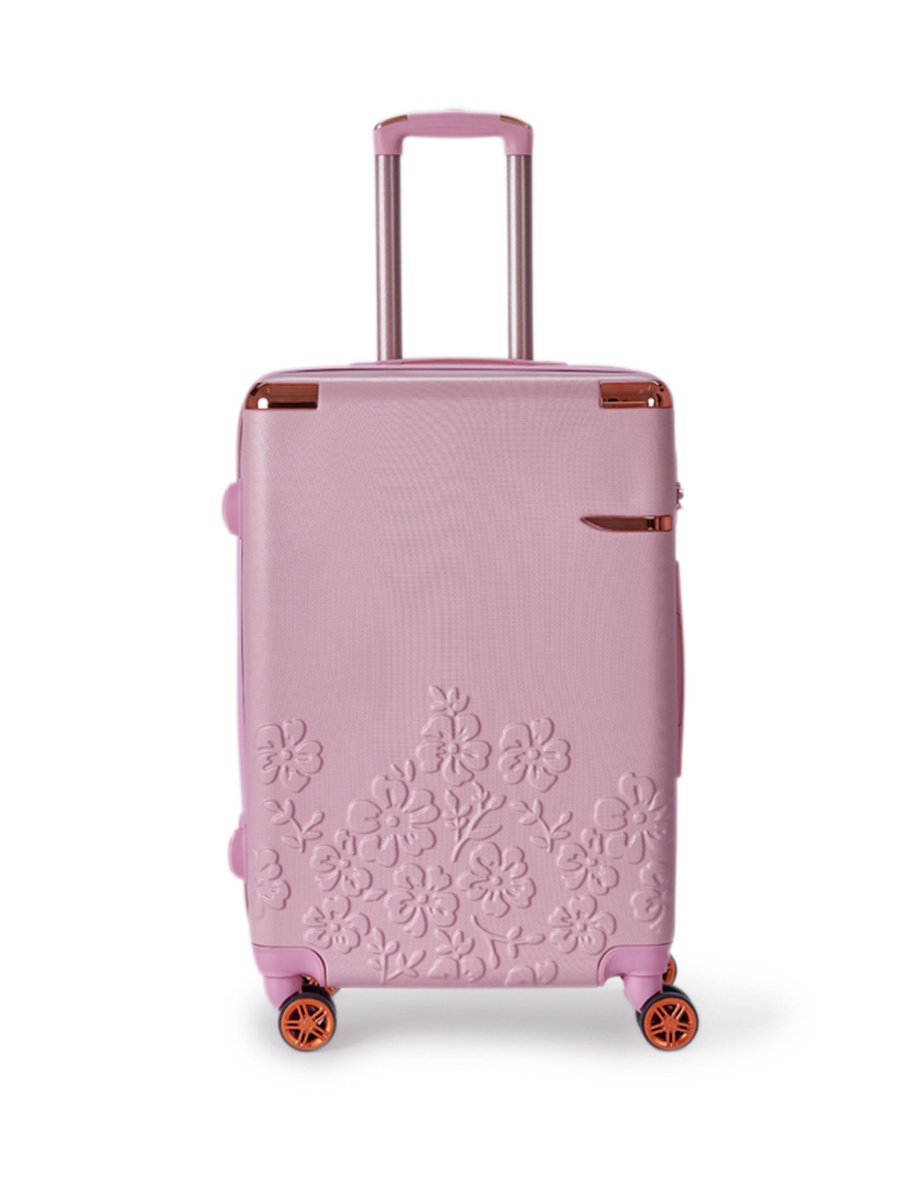 5-Piece Luggage Set with Spinner Wheels, Pink