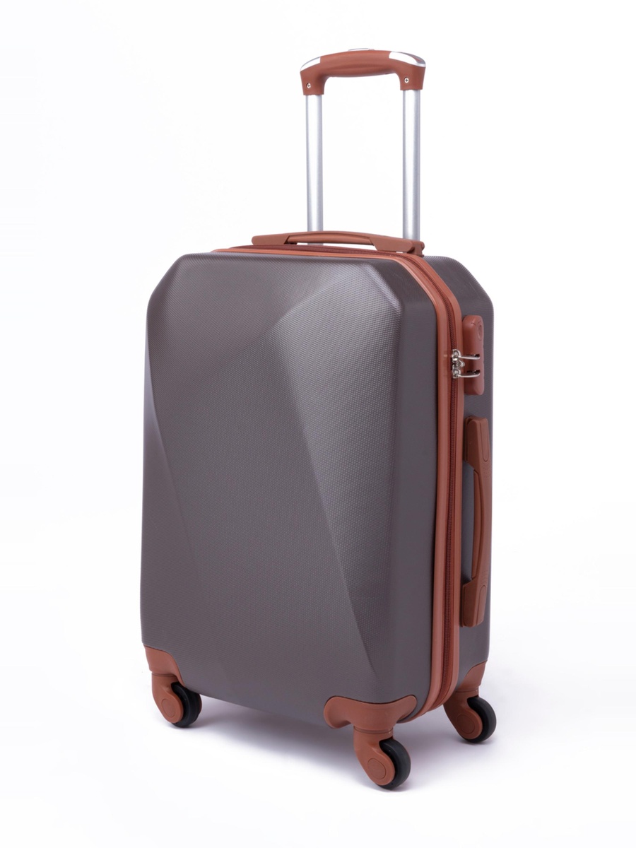 20-Inch Carry-On Luggage with Spinner Wheels, Brown