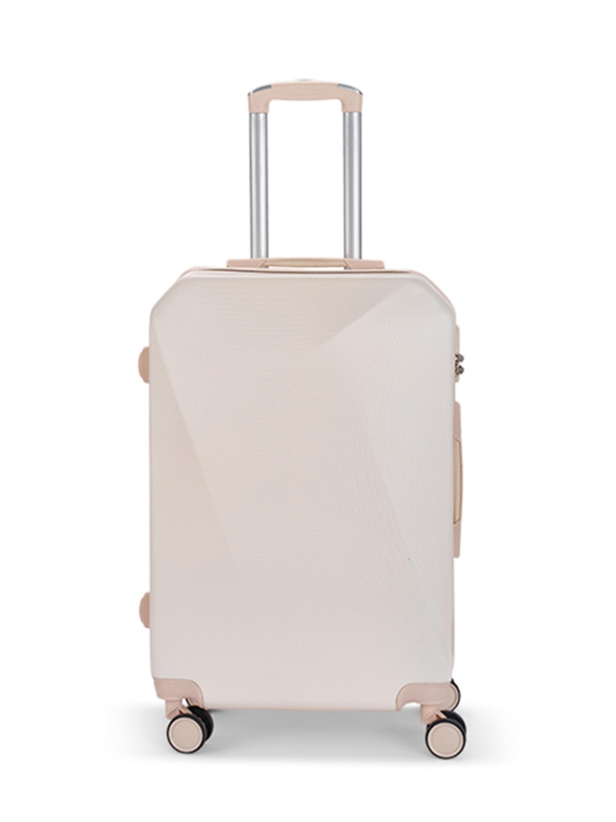 20-Inch Carry-On Luggage with Spinner Wheels, Beige
