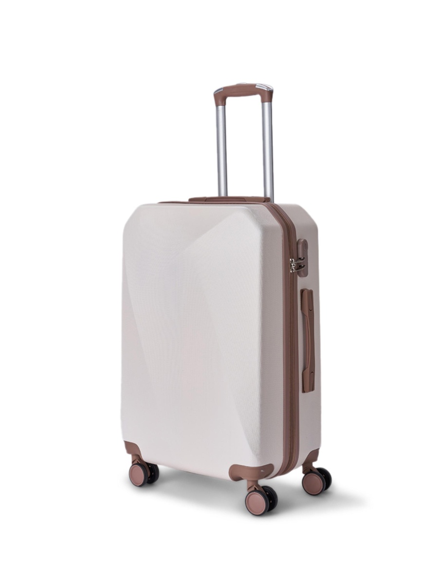 20-Inch Carry-On Luggage with Spinner Wheels, Beige