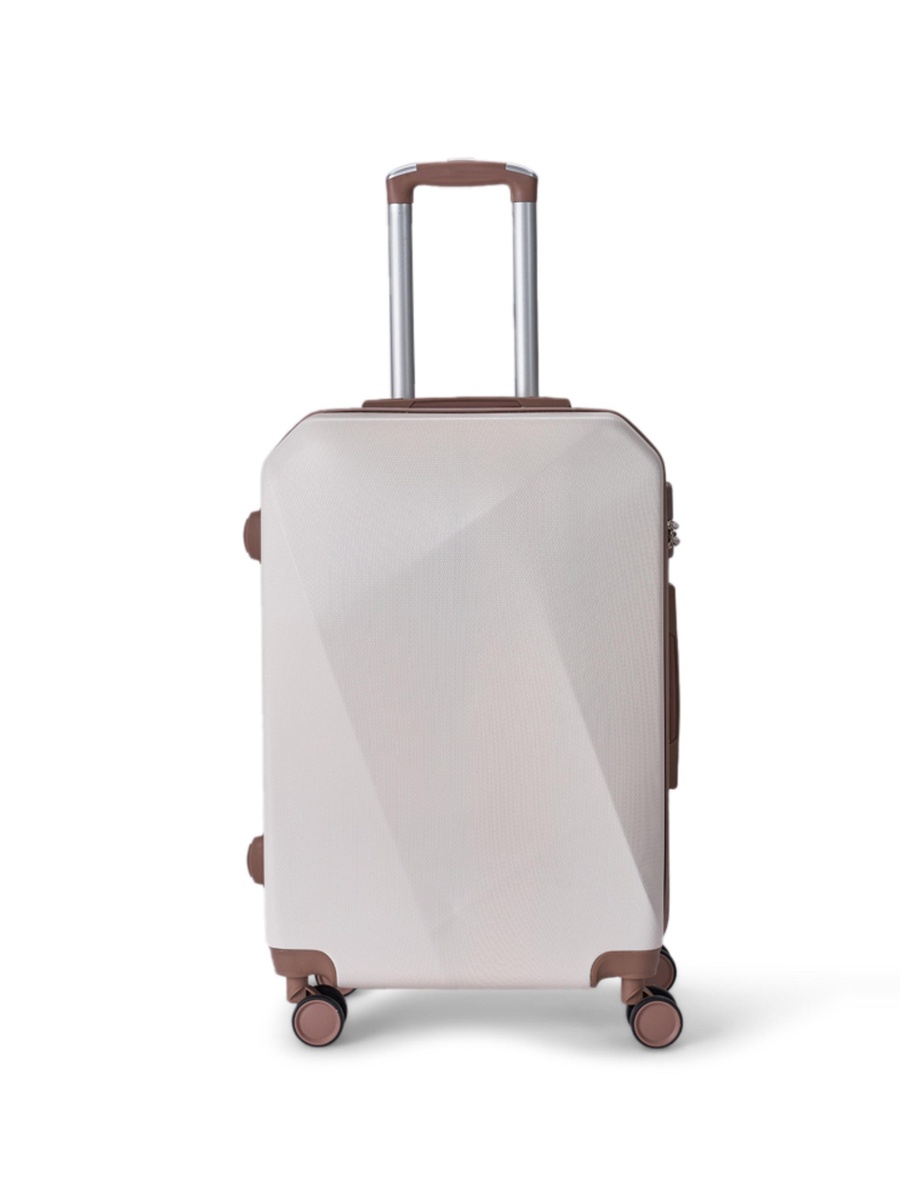 20-Inch Carry-On Luggage with Spinner Wheels, Beige