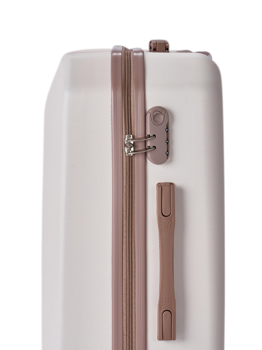 20-Inch Carry-On Luggage with Spinner Wheels, Beige