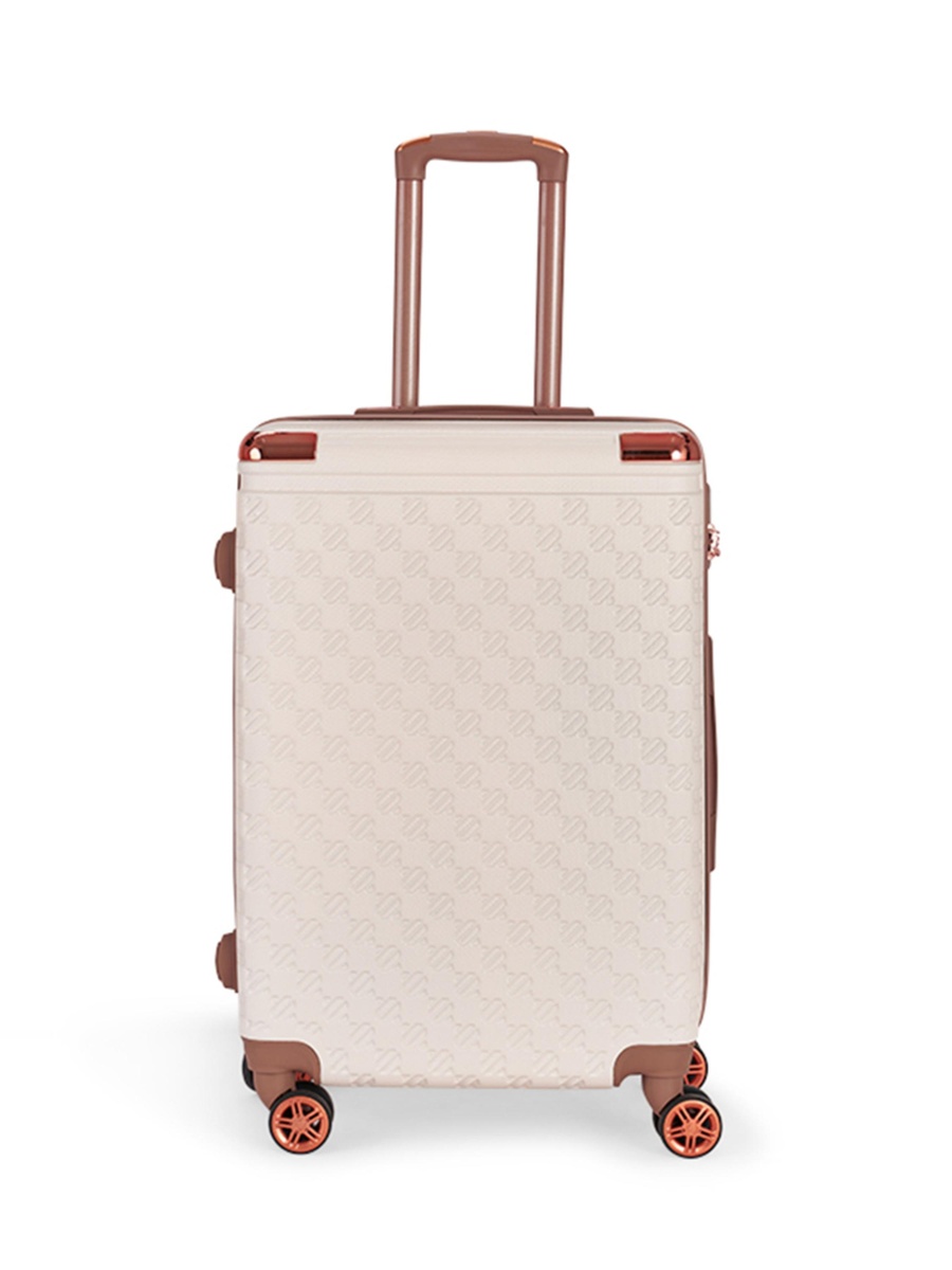 20-Inch Carry-On Luggage with Spinner Wheels, Beige