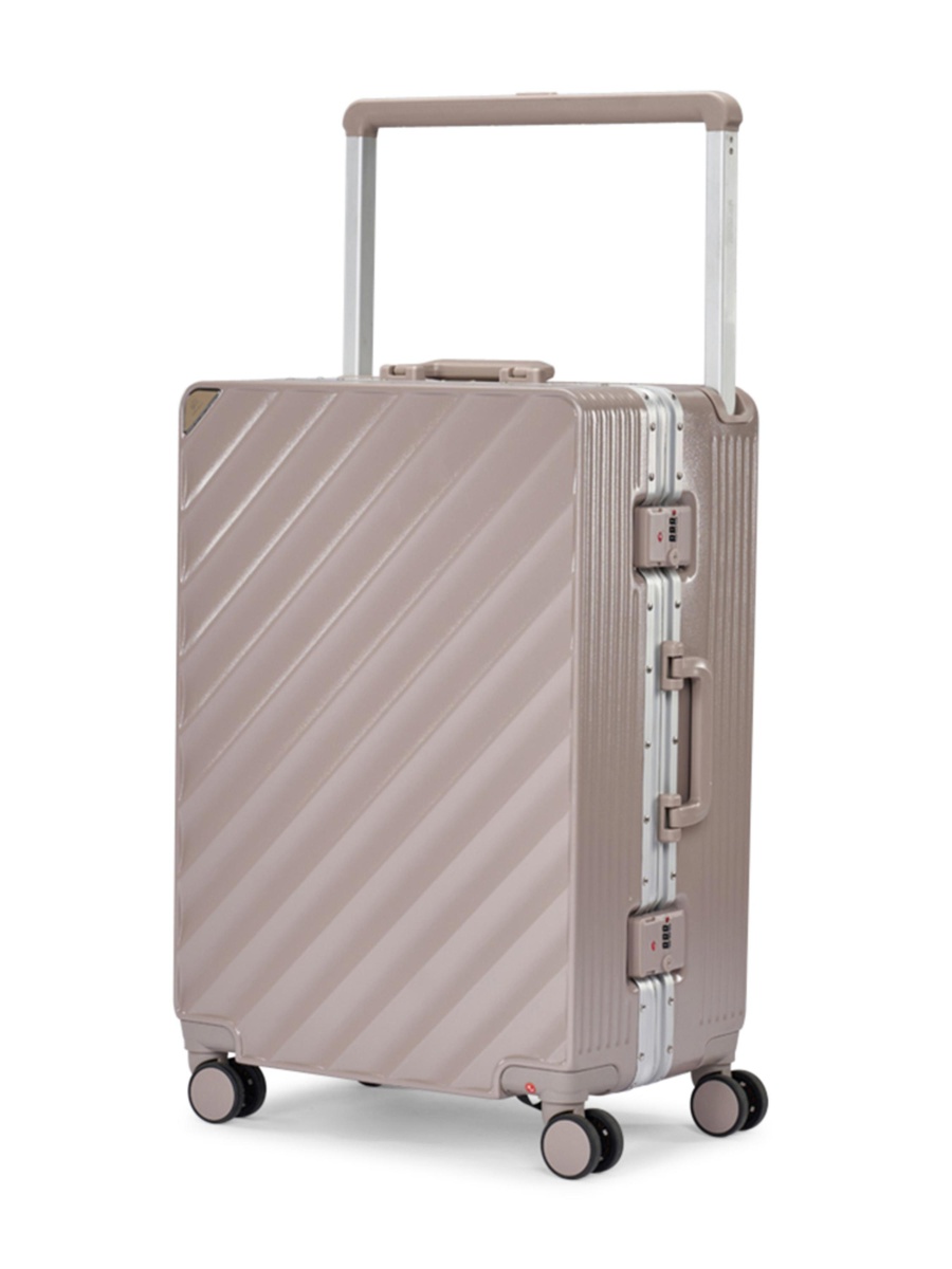 2-Piece Luggage Set with Hard Shell and Spinner Wheels, Brown
