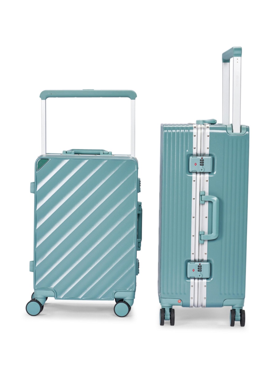 2-Piece Luggage Set with Hard Shell and Spinner Wheels, Turquoise