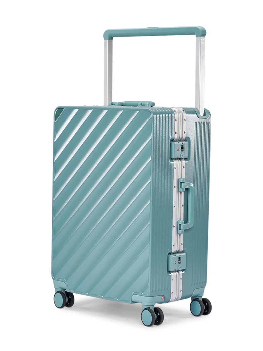 2-Piece Luggage Set with Hard Shell and Spinner Wheels, Turquoise