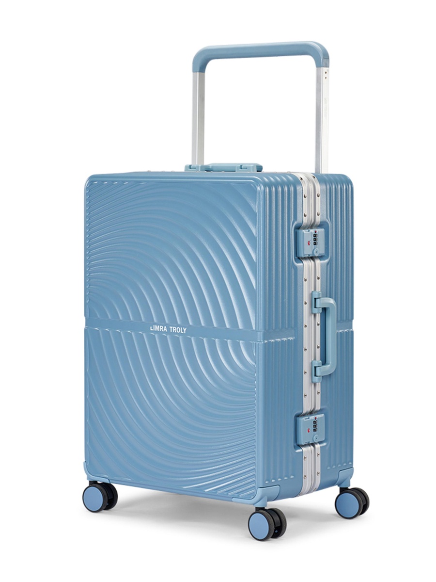 2-Piece Luggage Set with Hard Shell and Spinner Wheels, Blue