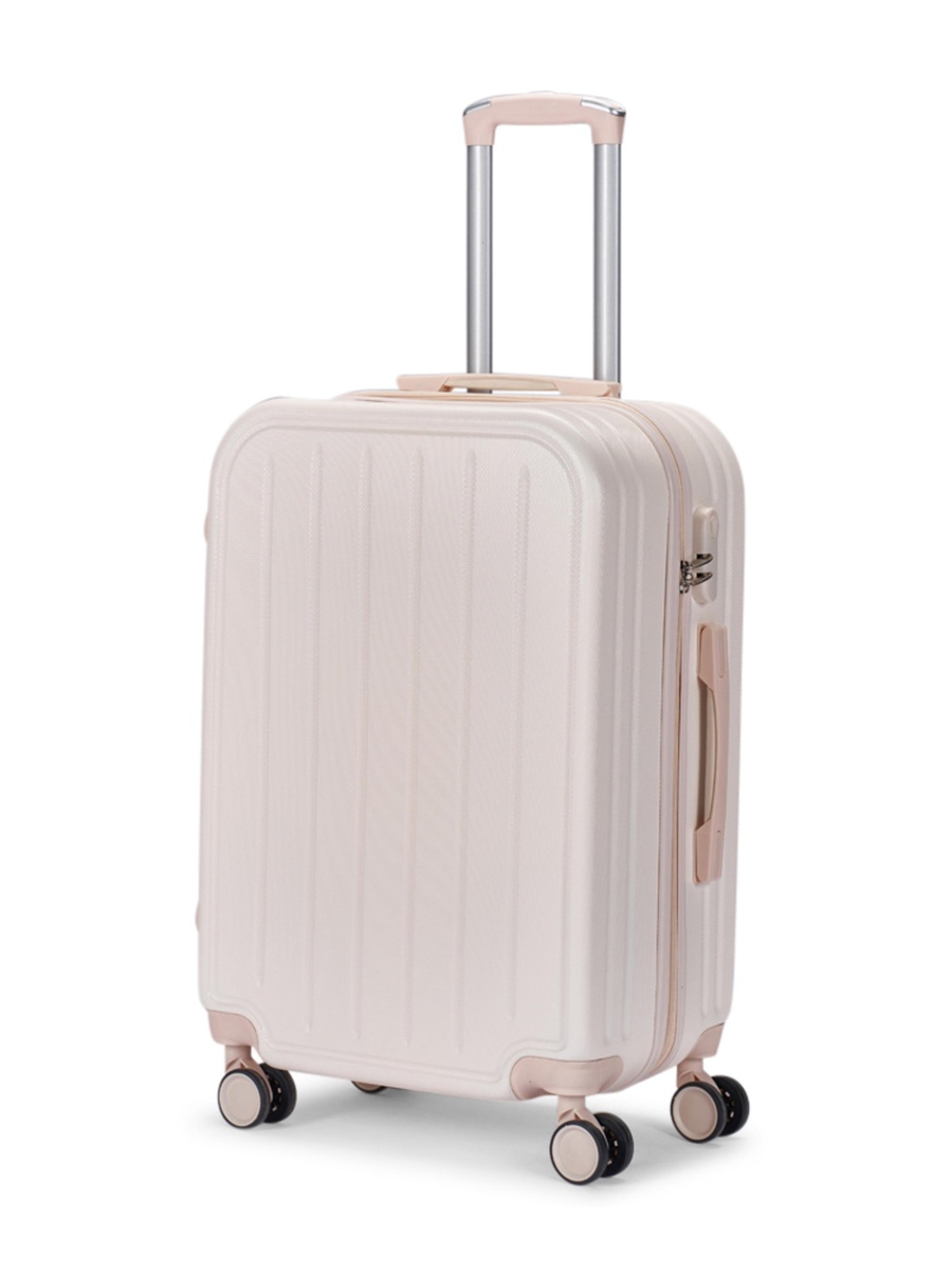 20-Inch Carry-On Luggage with Spinner Wheels, Beige