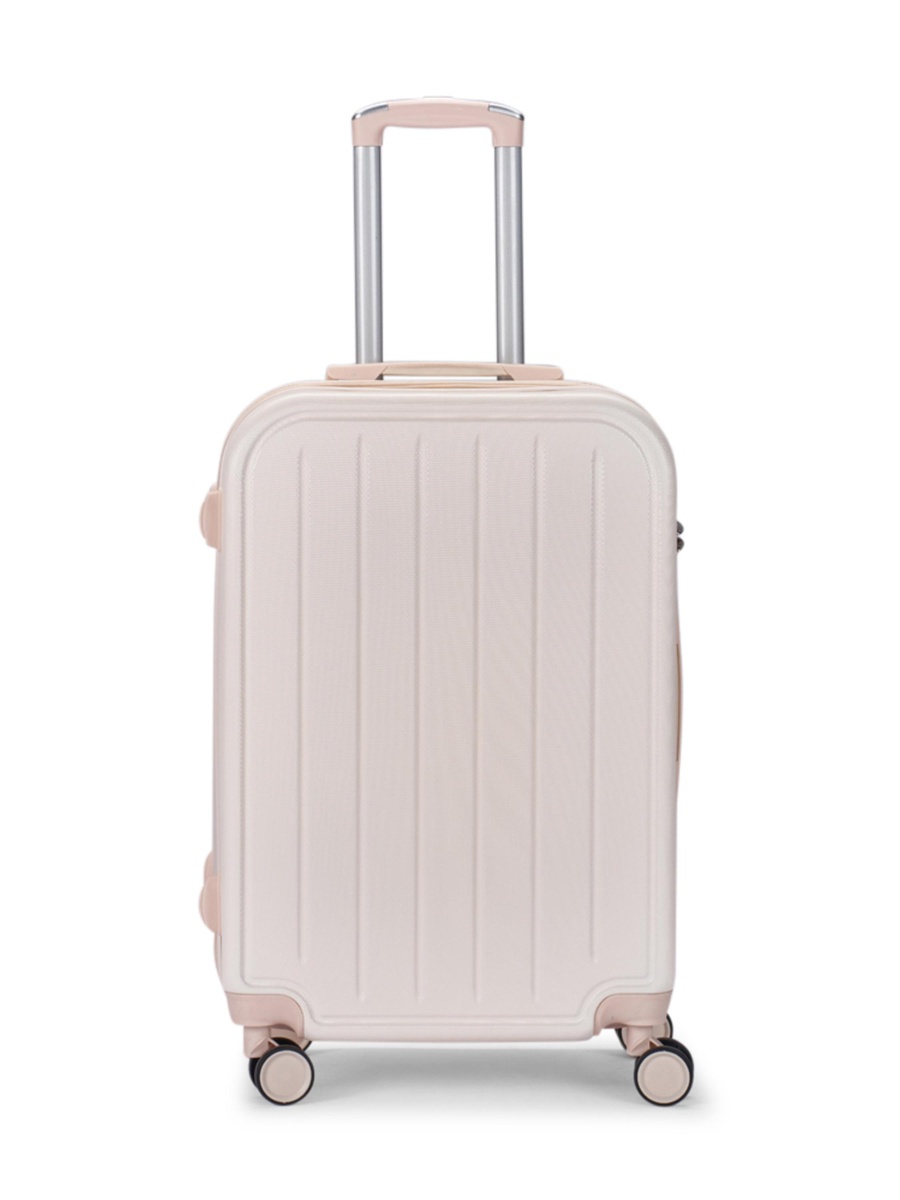 20-Inch Carry-On Luggage with Spinner Wheels, Beige