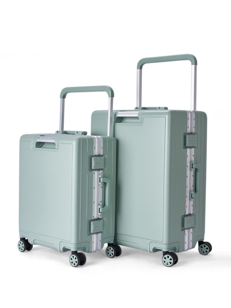 2-Piece Luggage Set with Hard Shell and Spinner Wheels, Turquoise