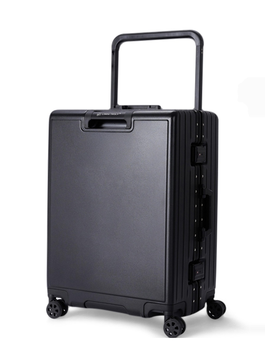 2-Piece Luggage Set with Hard Shell and Spinner Wheels, Black