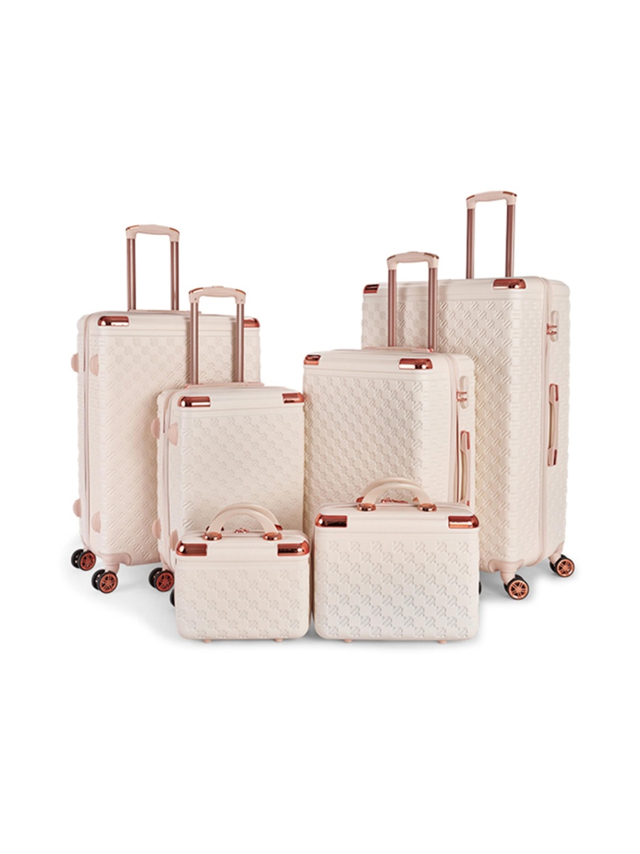 6-Piece Luggage Set with Spinner Wheels, Beige