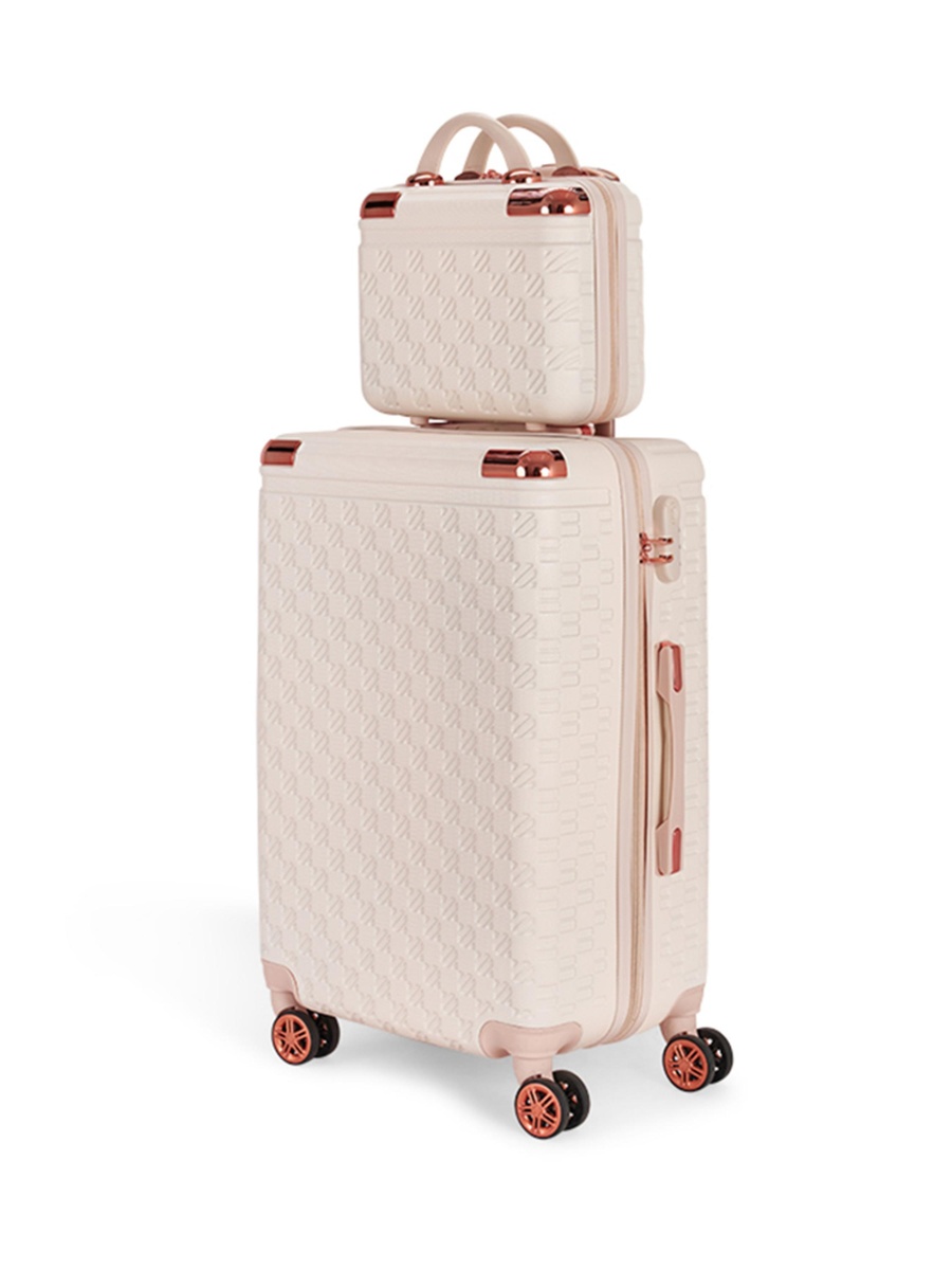 6-Piece Luggage Set with Spinner Wheels, Beige