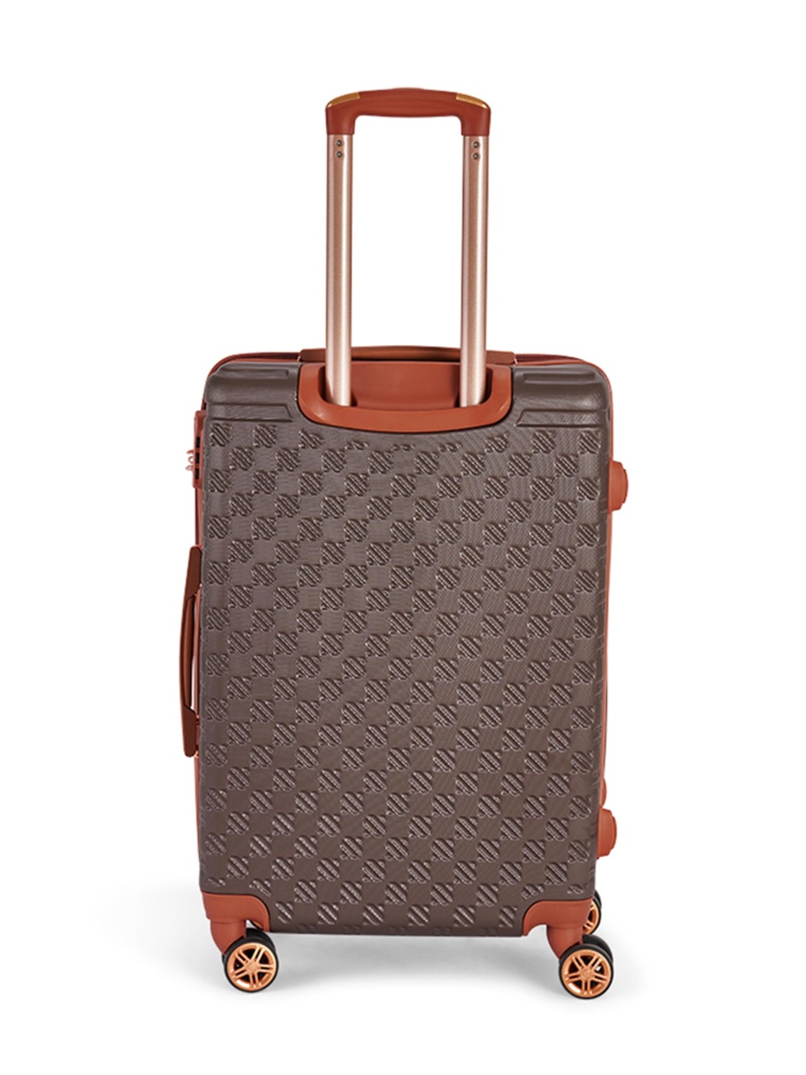 6-Piece Luggage Set with Spinner Wheels, Coffee Brown