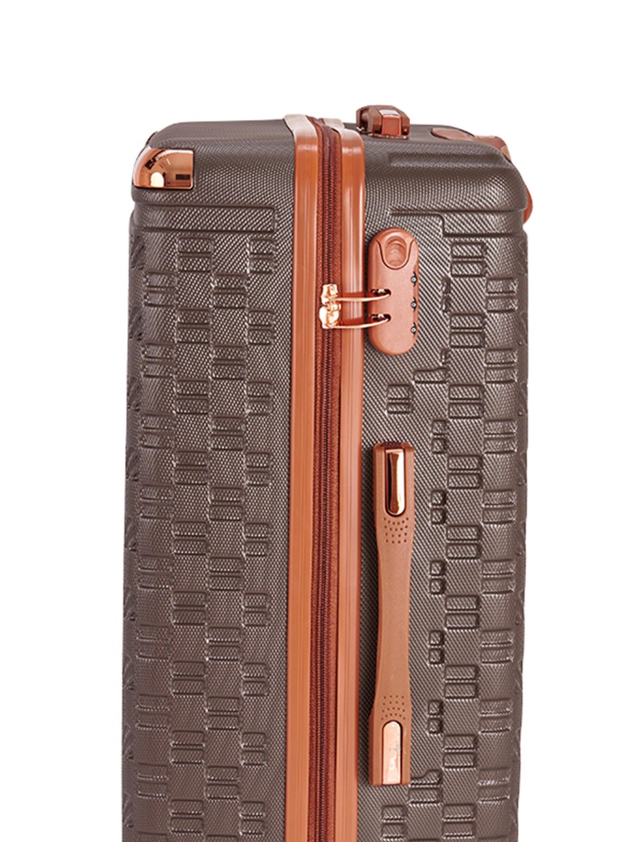 6-Piece Luggage Set with Spinner Wheels, Coffee Brown