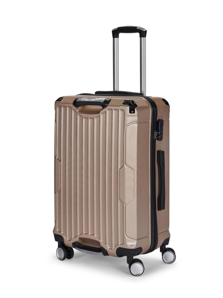 20-Inch Carry-On Luggage with Spinner Wheels, Gold