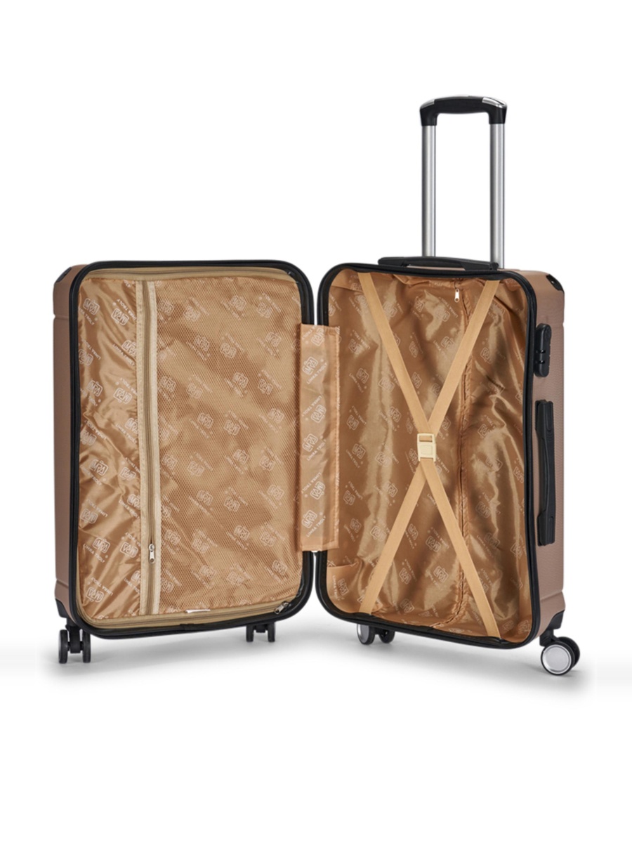 20-Inch Carry-On Luggage with Spinner Wheels, Gold
