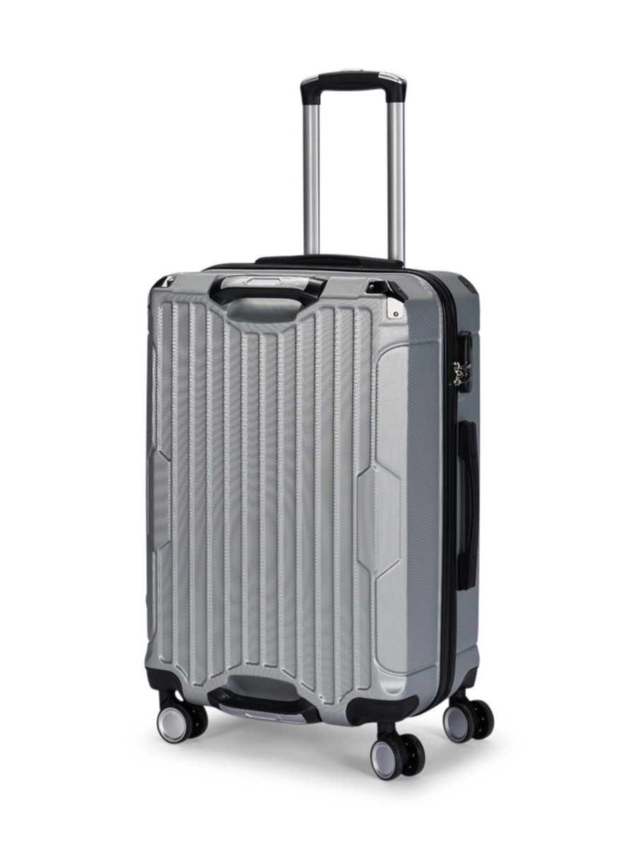 20-Inch Carry-On Luggage with Spinner Wheels, Silver